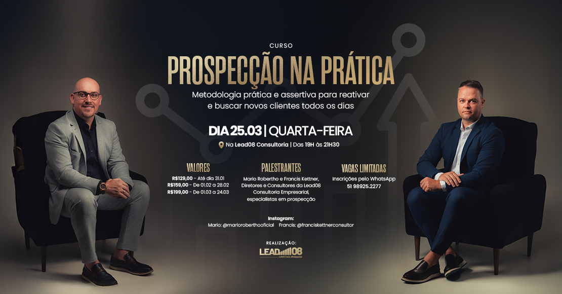 Curso Prospecção na Prática terá nova edição em março de 2026